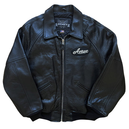 Avirex 'Vida' Leather Flight Jacket - L
