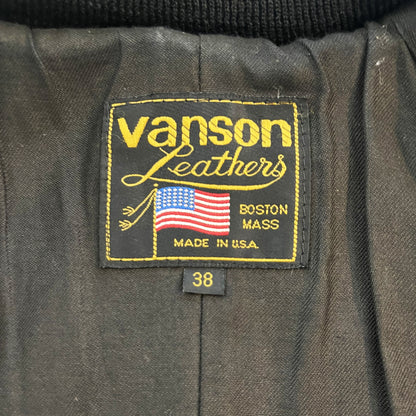 Vanson Leathers Race Team Leather Bomber Jacket - S