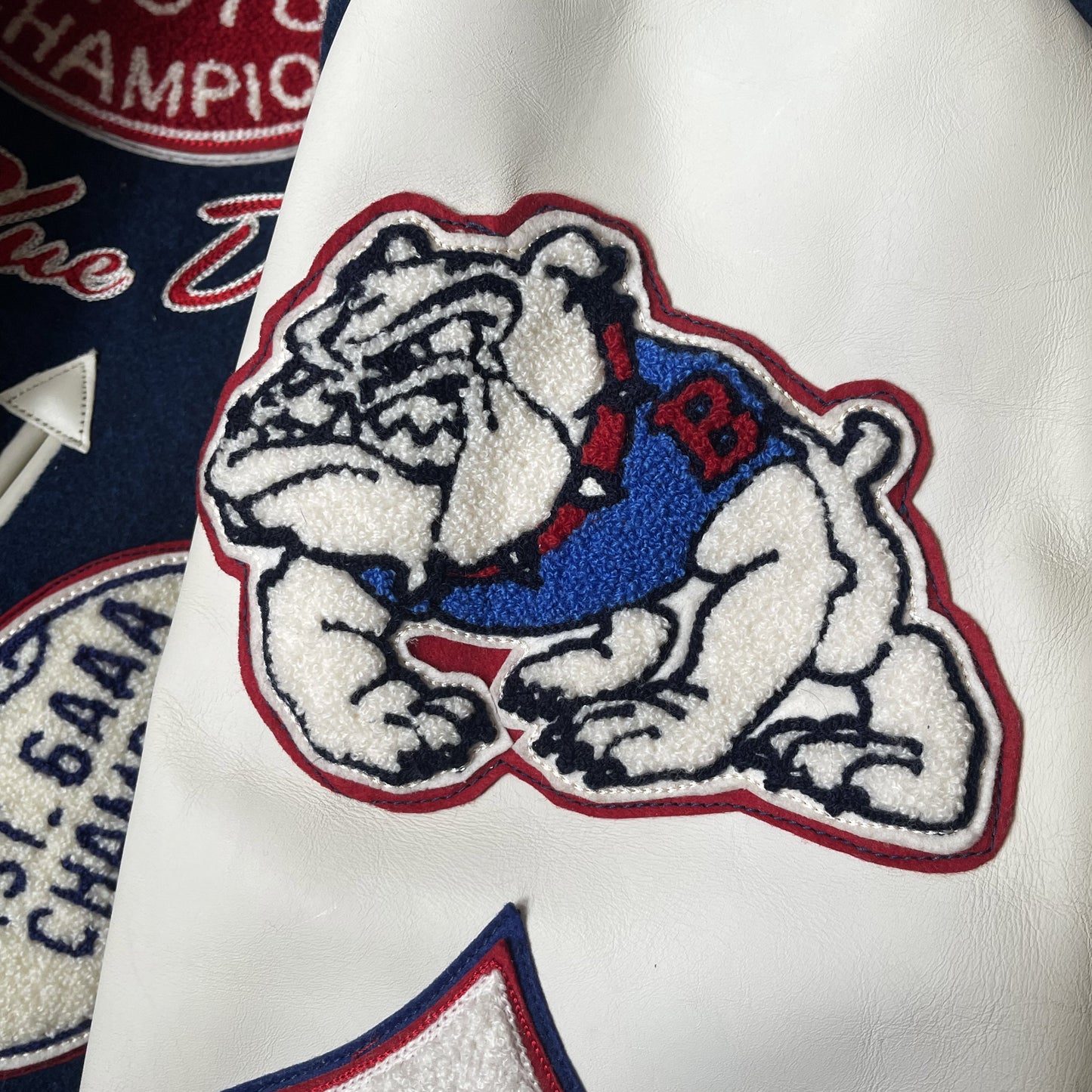 Whitesville 'Forest Park Bull Dogs' Varsity Jacket - XL | XL, Blue