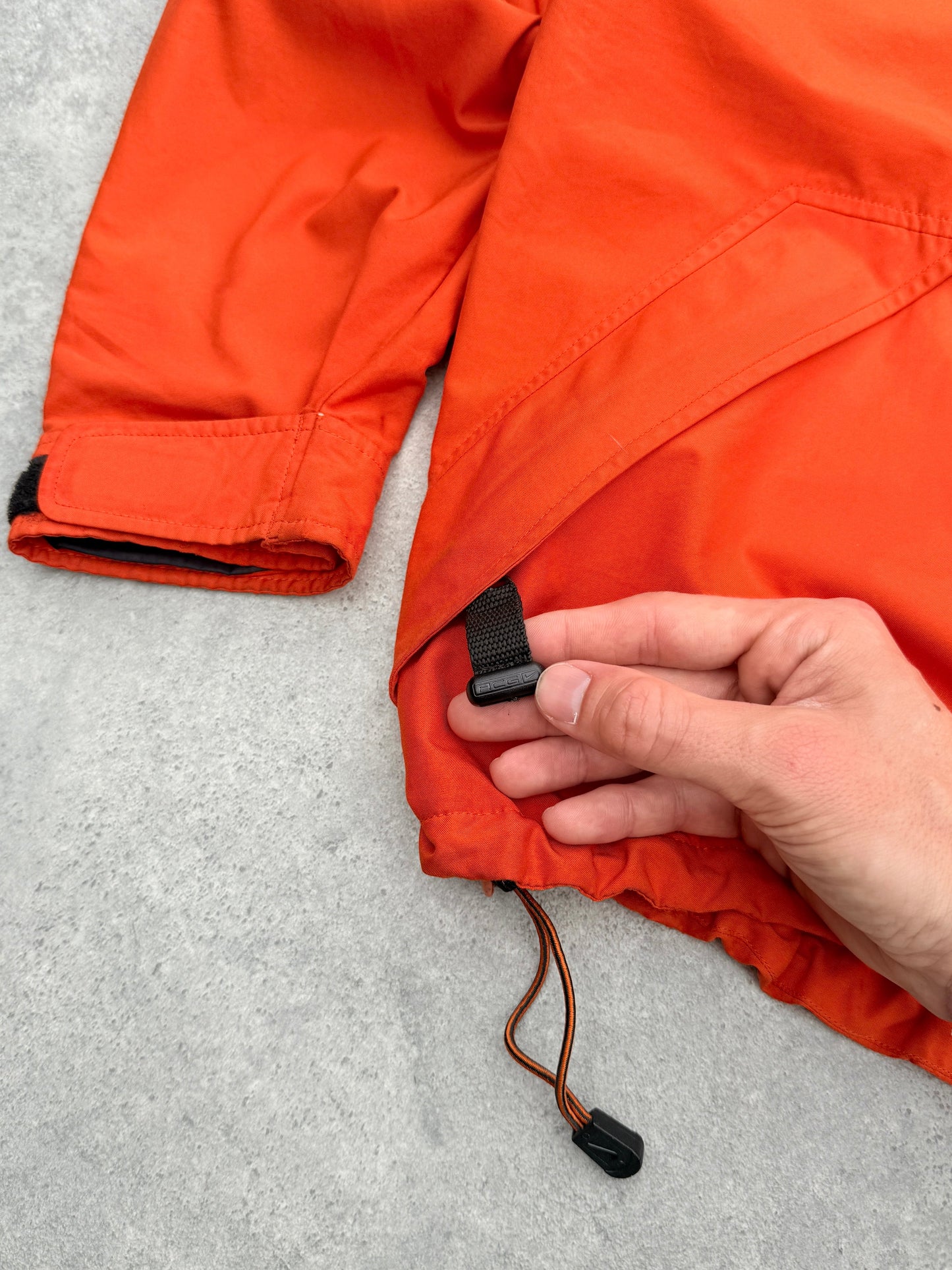 nike acg 1990s lightweight technical waterproof jacket (S) | Small, Orange