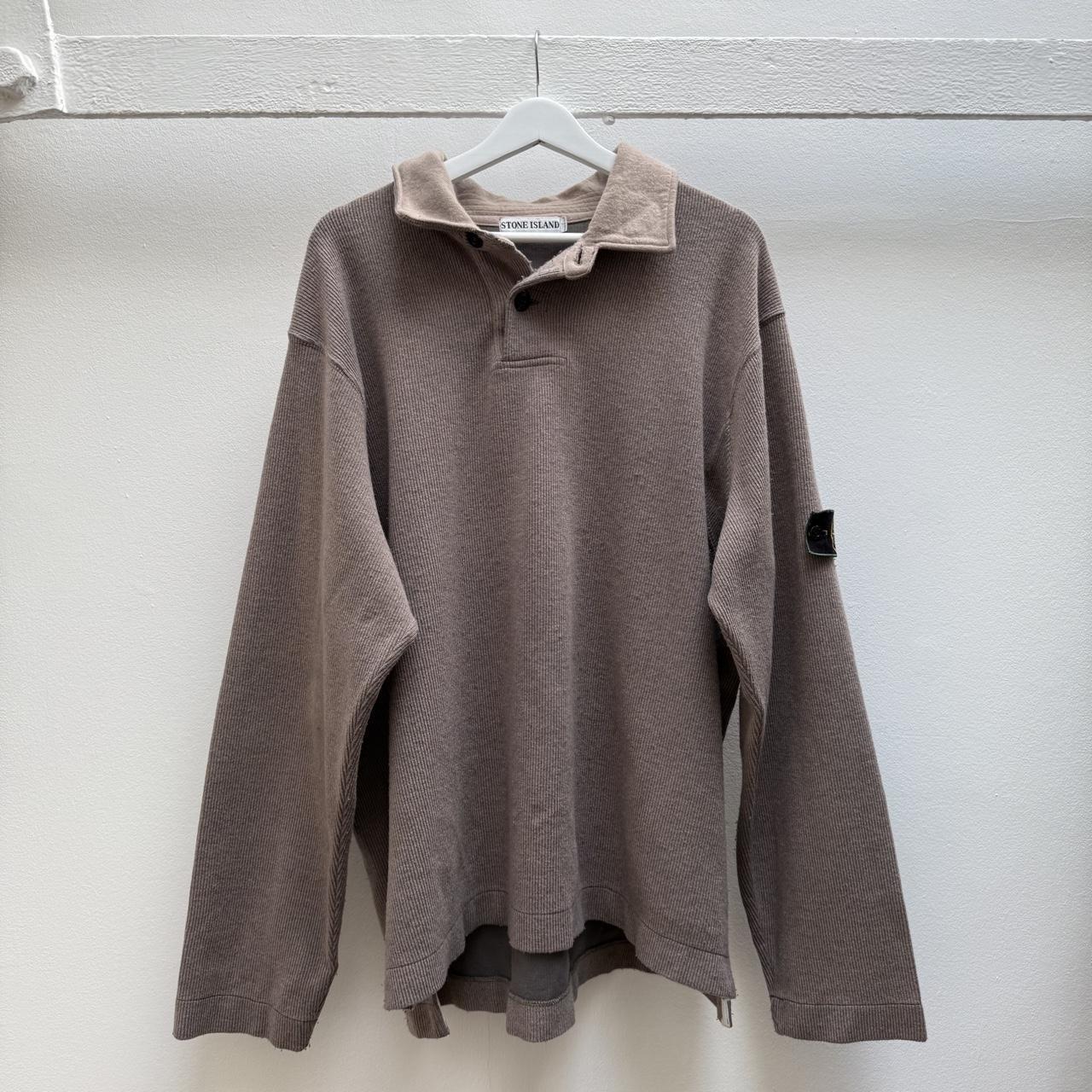 90’s Stone Island Ribbed Knit Jumper (XXL) | XXL, Brown