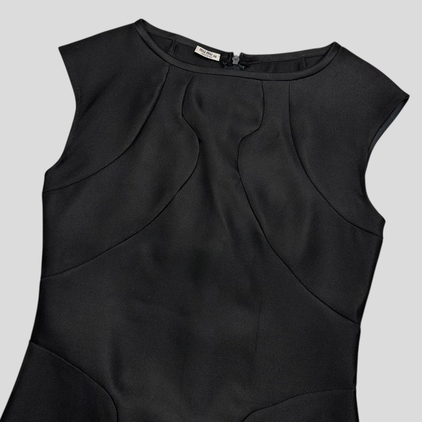 Miu Miu 2008 Silk Technical Panelled Sporty Dress - IT38 (UK8)