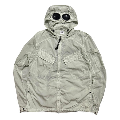 CP Company Lime Green Nylon Goggle Jacket | Large, Green