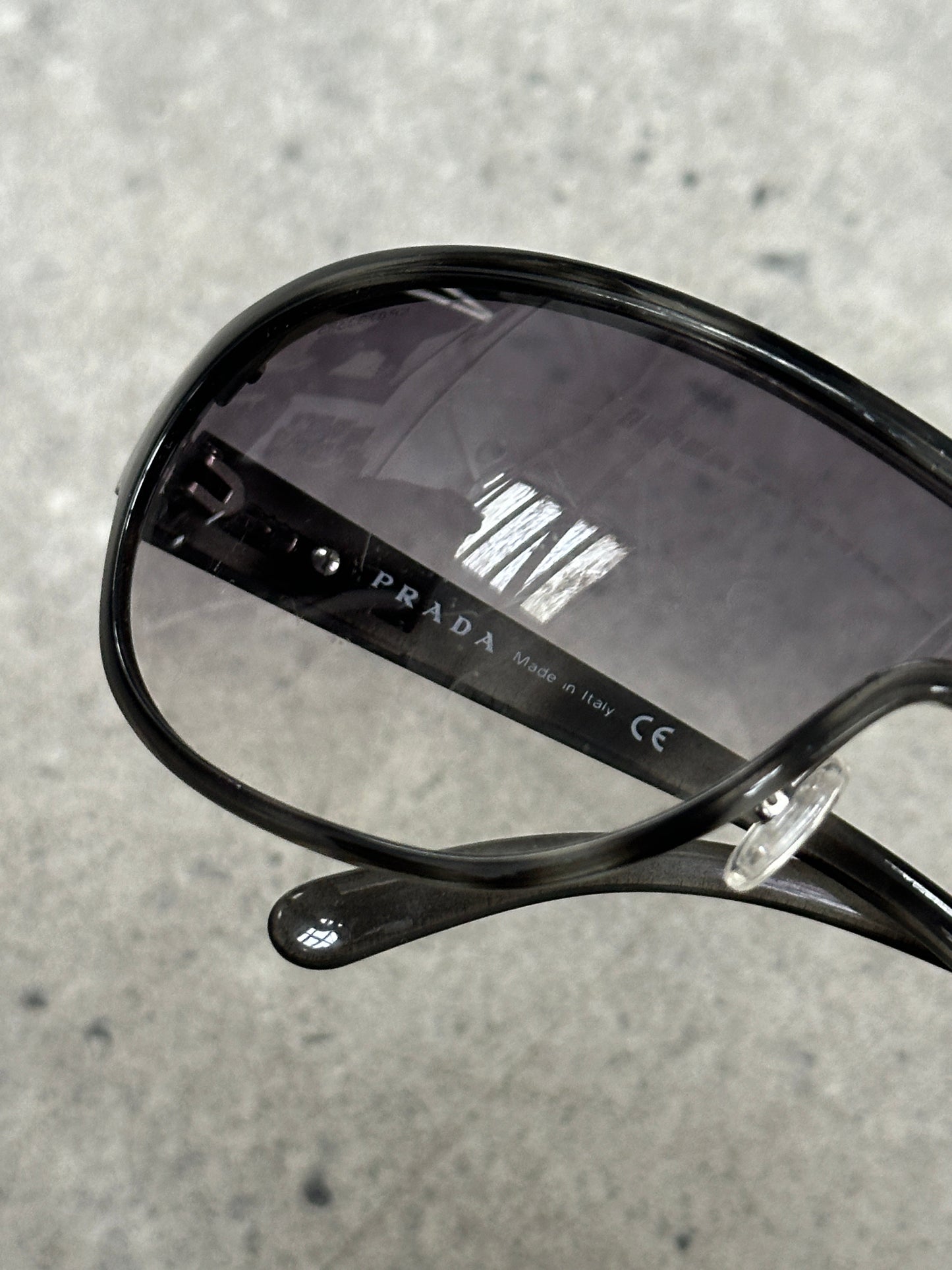 Prada 2000s Wraparound Shield Sunglasses