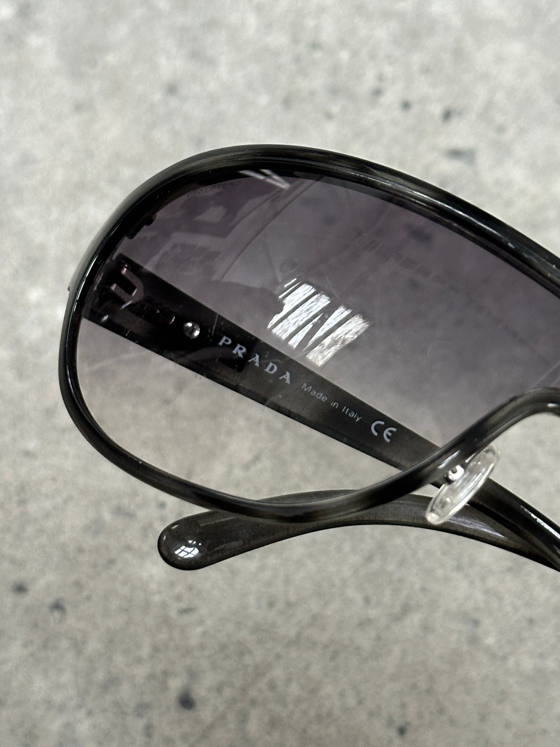 Prada 2000s Wraparound Shield Sunglasses