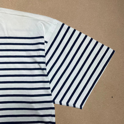 S/S 1989 Denim Blue Striped ICE JACKET Marina Spell Out T-shirt