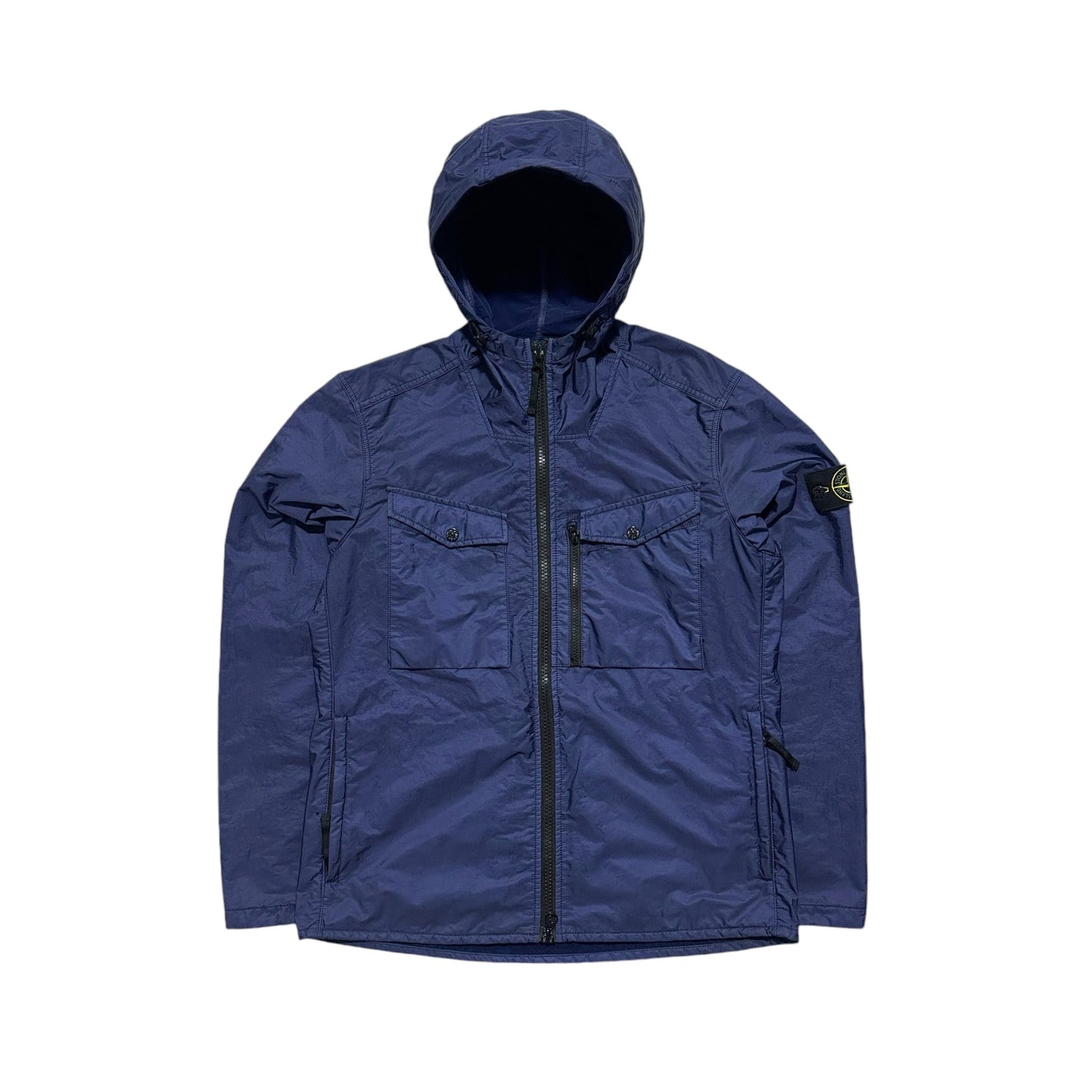 Stone Island Lamy Flock Zip Up Double Pocket Jacket with Velour Inner