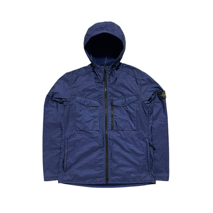 Stone Island Lamy Flock Zip Up Double Pocket Jacket with Velour Inner