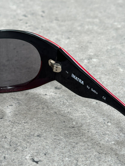 Vintage 2000s Shield Wrap Logo Sunglasses
