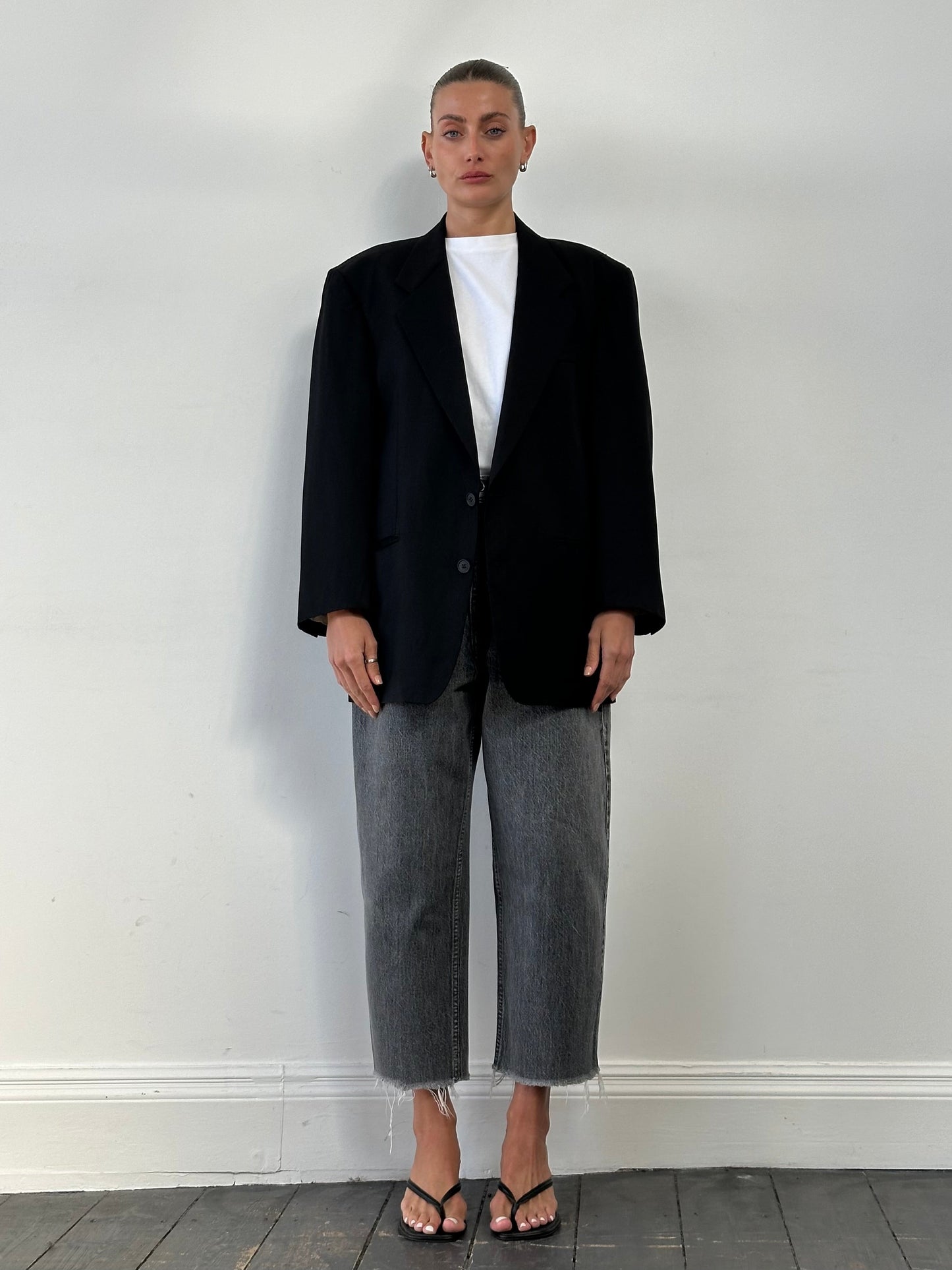 Yves Saint Laurent 90s Pure Wool Single Breasted Blazer 44R/L