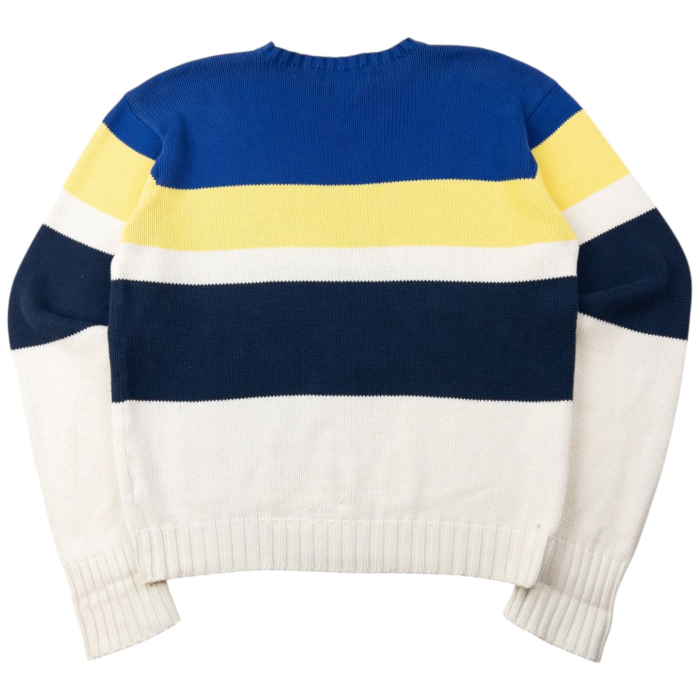 Vintage 90s Polo Ralph Lauren Striped Knit Jumper Size M | Medium, Red