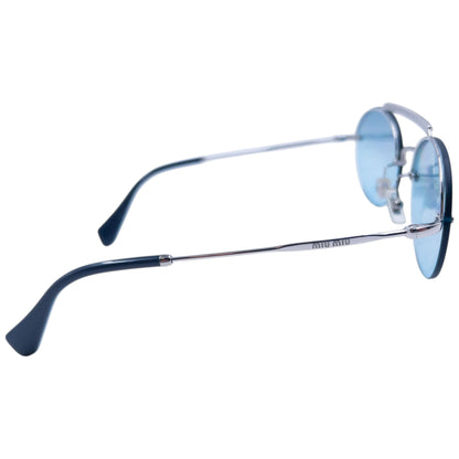 Miu Miu Bejewelled Rimless Sunglasses | O/S, Blue