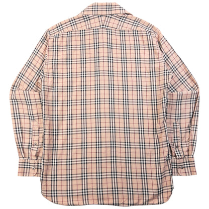 Vintage 2000s Burberry Nova Check Long Sleeve Button Up Shirt Size S | Small, Beige