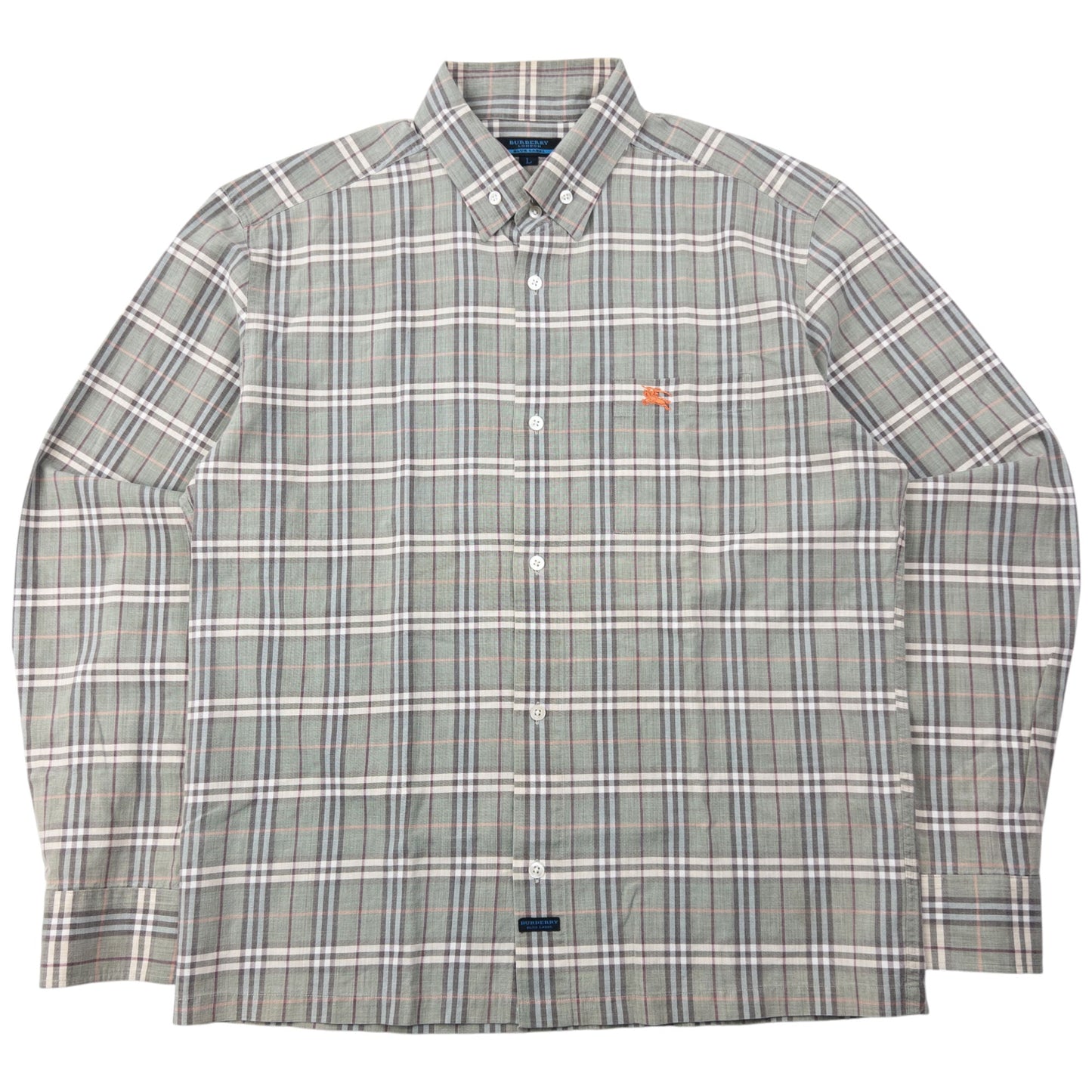 Vintage 2000s Burberry Blue Label Nova Check Long Sleeve Button Up Shirt Size M | Medium, Blue