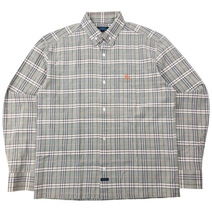Vintage 2000s Burberry Blue Label Nova Check Long Sleeve Button Up Shirt Size M | Medium, Blue