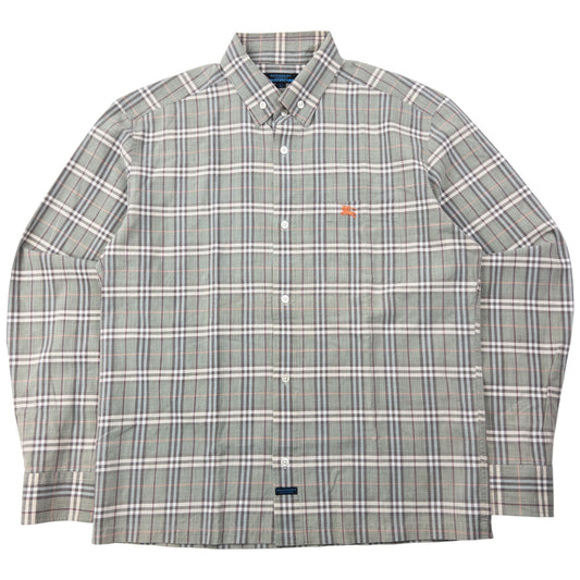 Vintage 2000s Burberry Blue Label Nova Check Long Sleeve Button Up Shirt Size M | Medium, Blue
