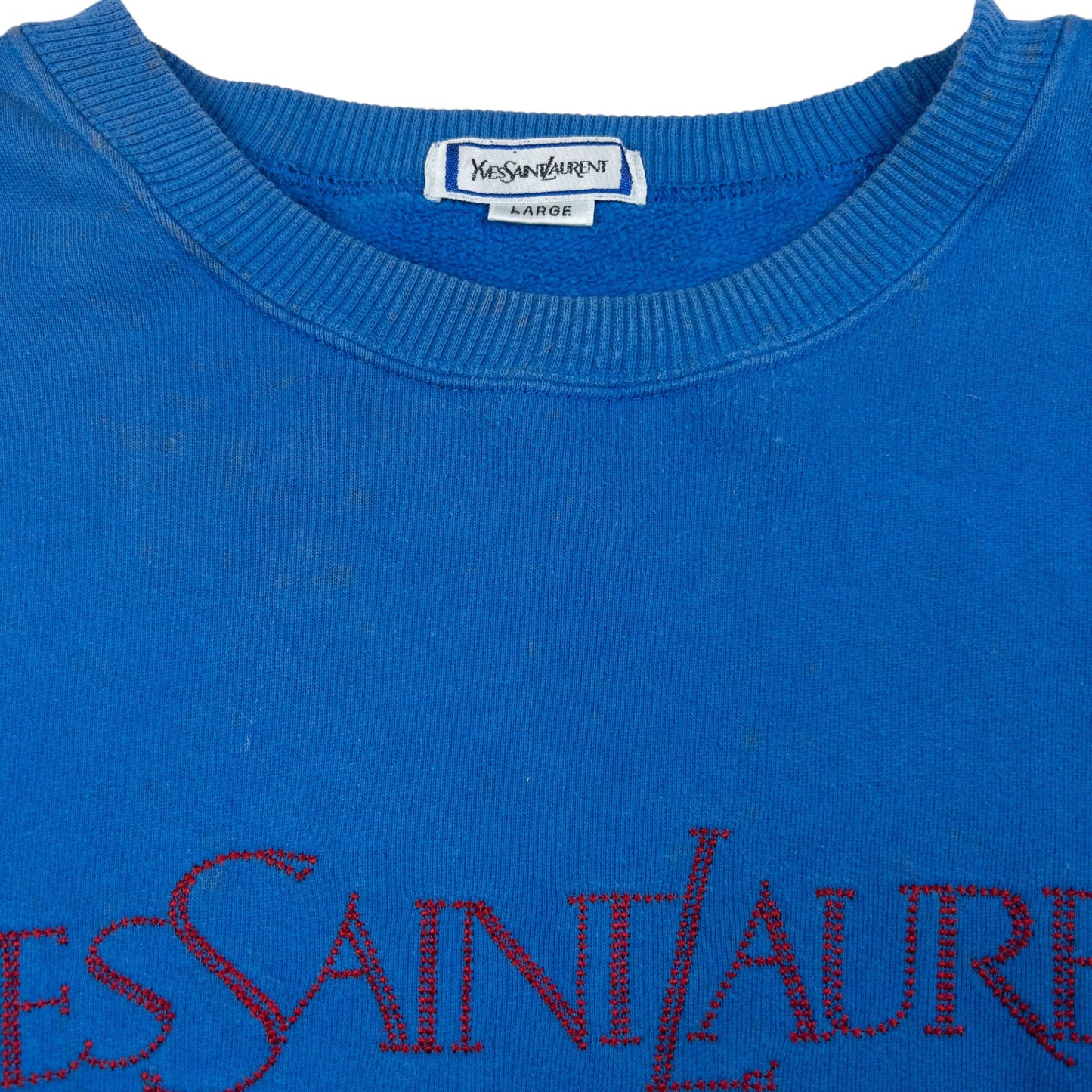Vintage YSL Yves Saint Laurent Embroidered Sweatshirt Size M