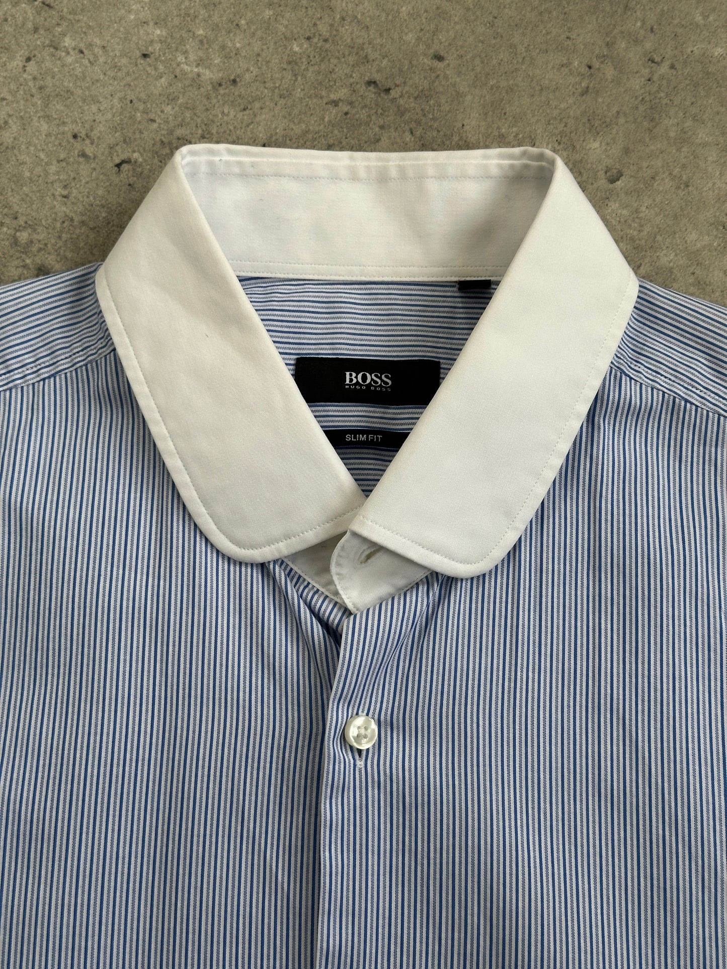 Hugo Boss 2000s Pure Cotton Striped Shirt - M-L