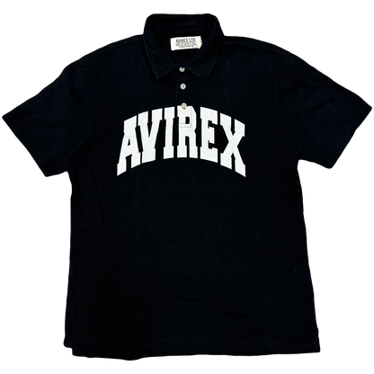 Avirex Spellout Polo In Black ( L )