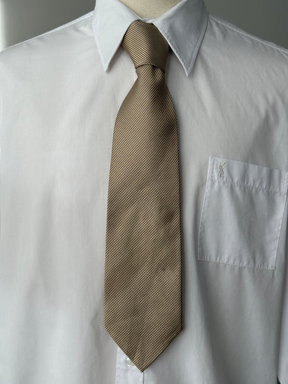 Vintage 2000s Diagonal Stripe Logo Tie