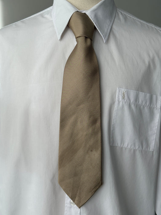 Vintage 2000s Diagonal Stripe Logo Tie