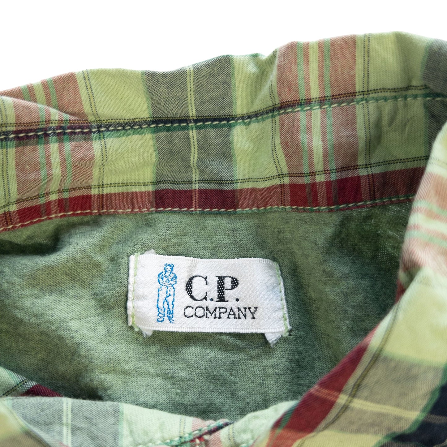 Vintage CP Company Check Button Up Short Sleeve Shirt Size XS