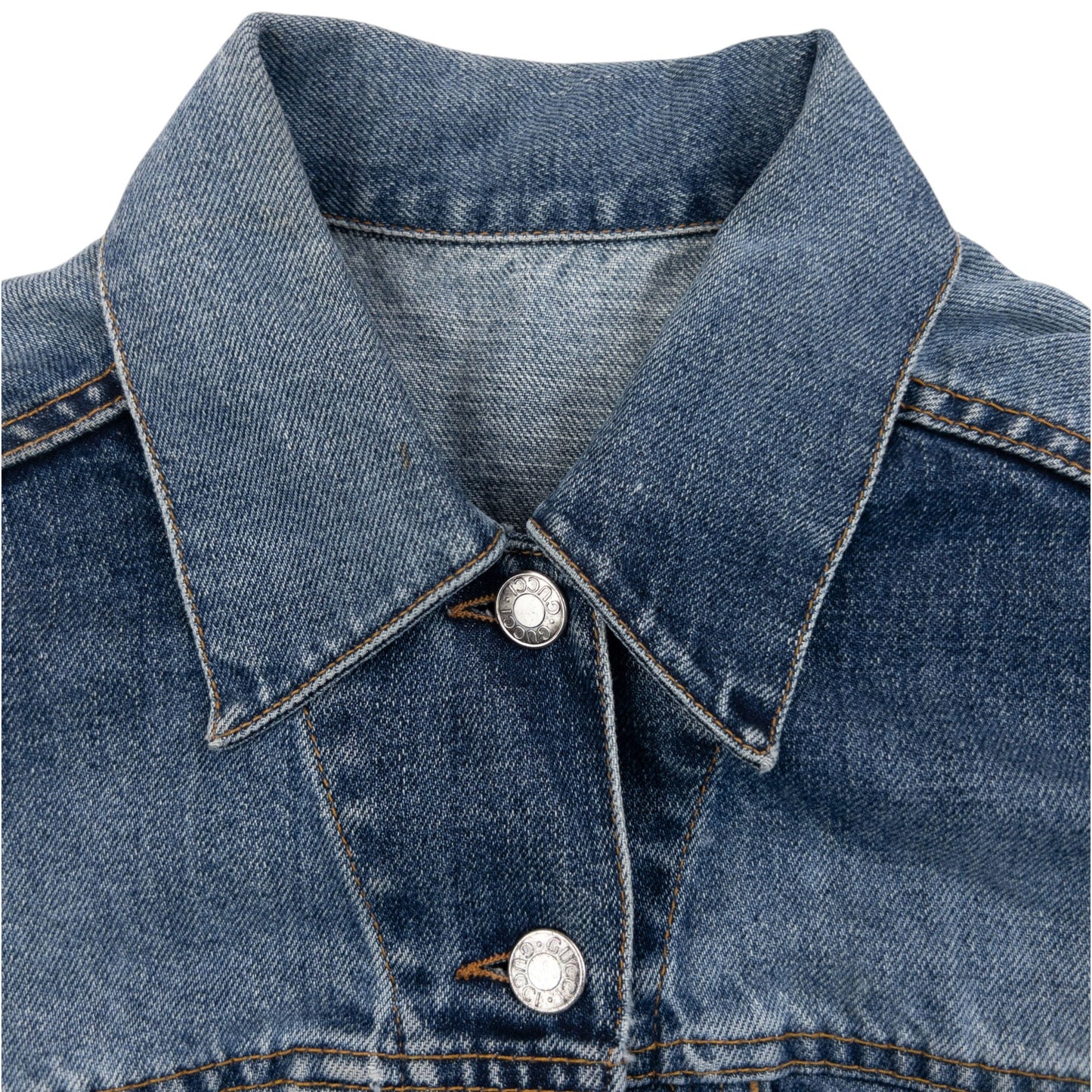 Vintage 2000s Gucci By Tom Ford Button Up Denim Jacket Womens Size S | Small, Blue