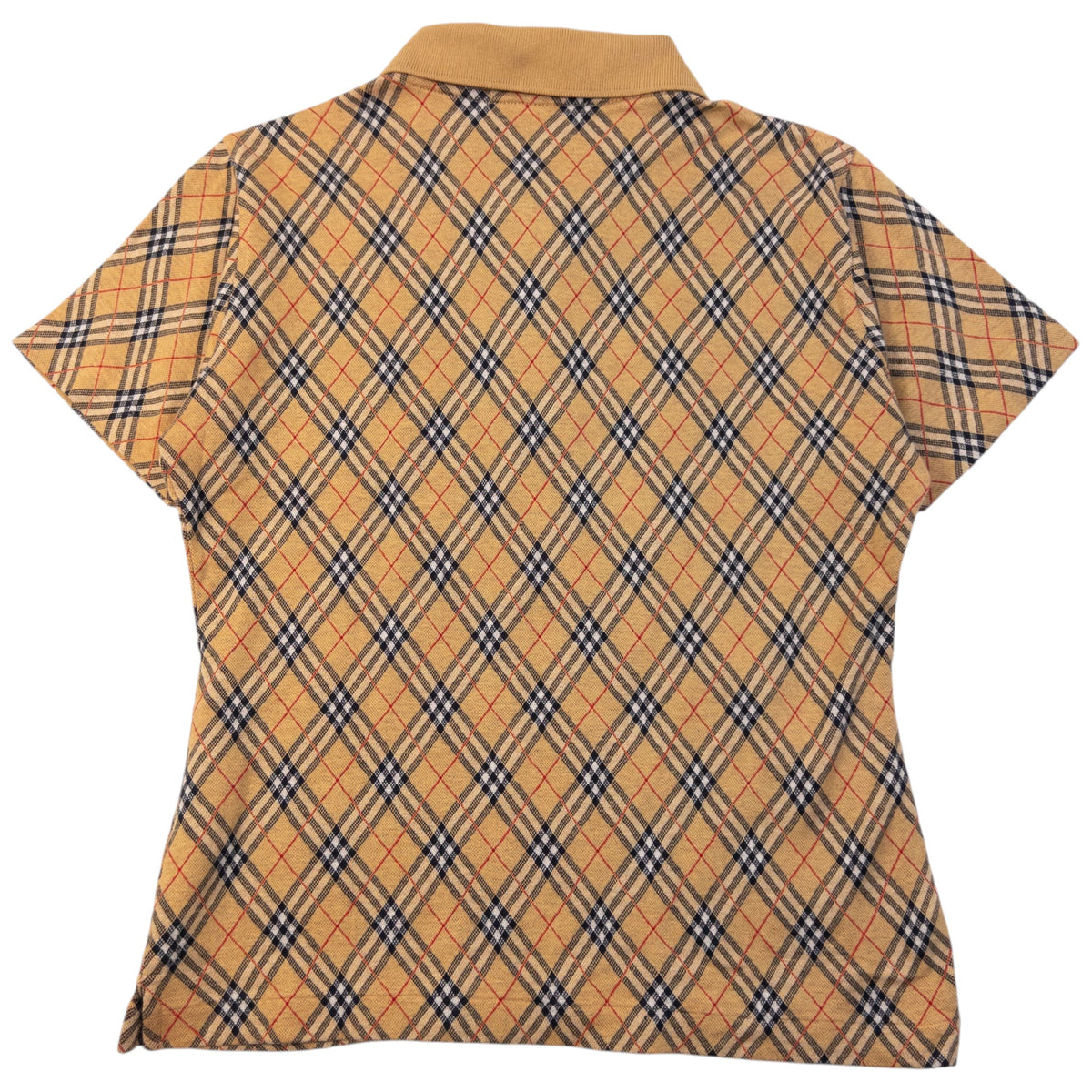 Vintage 90s Burberry Nova Check Polo Shirt Womens Size S | Small, Beige