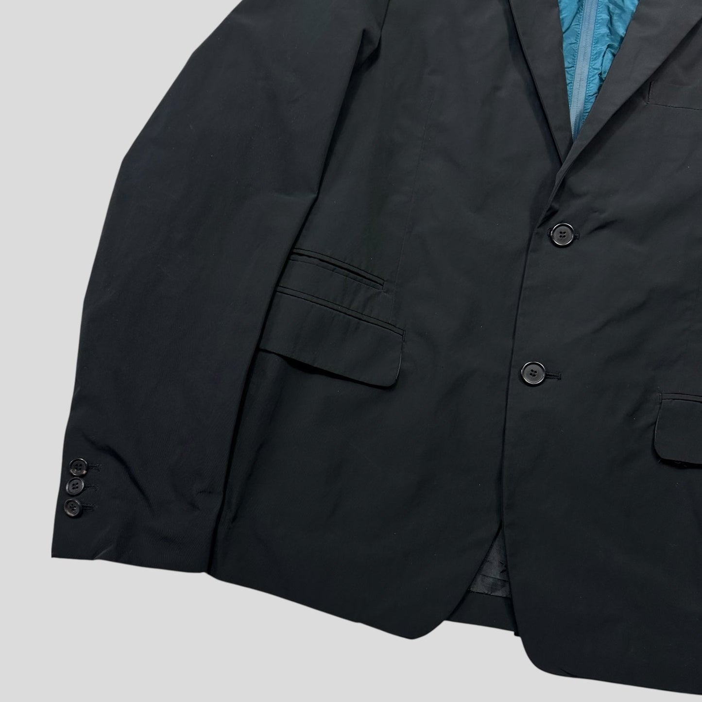 Prada 2017 Nylon Blazer Jacket with Removable Nylon Hood - IT50