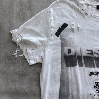 DIESEL DISTRESSED T-SHIRT | O/S, Red