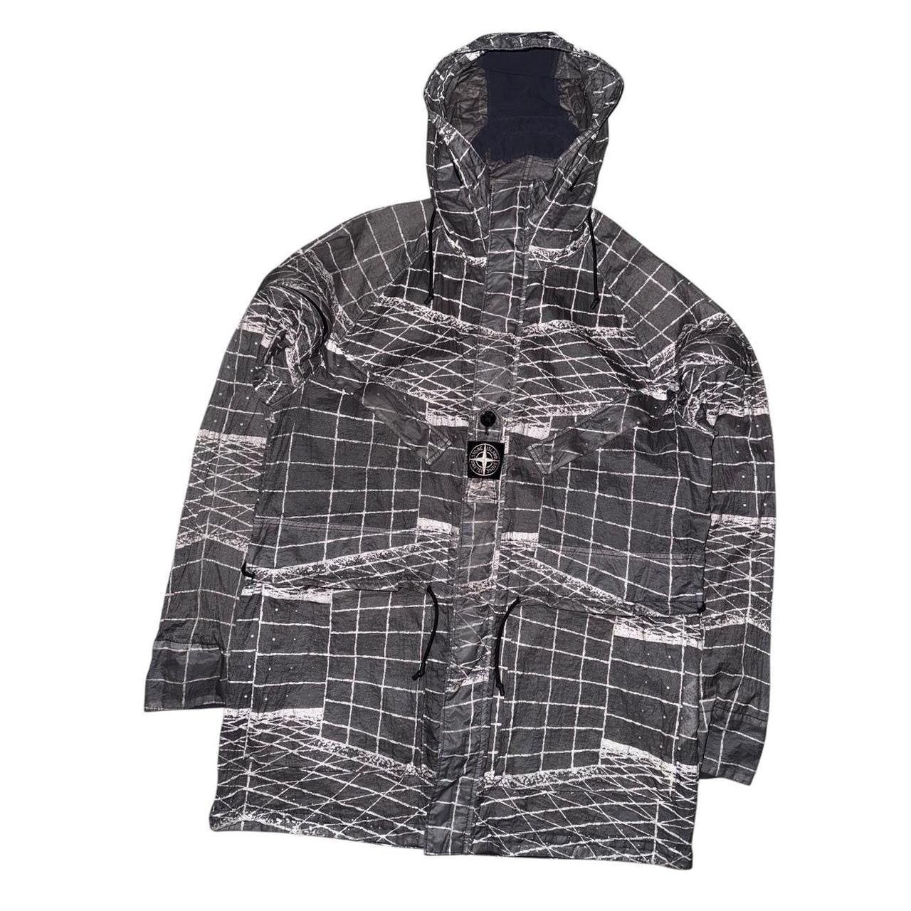 Stone Island Reflective Grid Lamy-TC Jacket | Medium, Grey