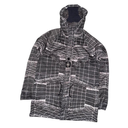 Stone Island Reflective Grid Lamy-TC Jacket | Medium, Grey