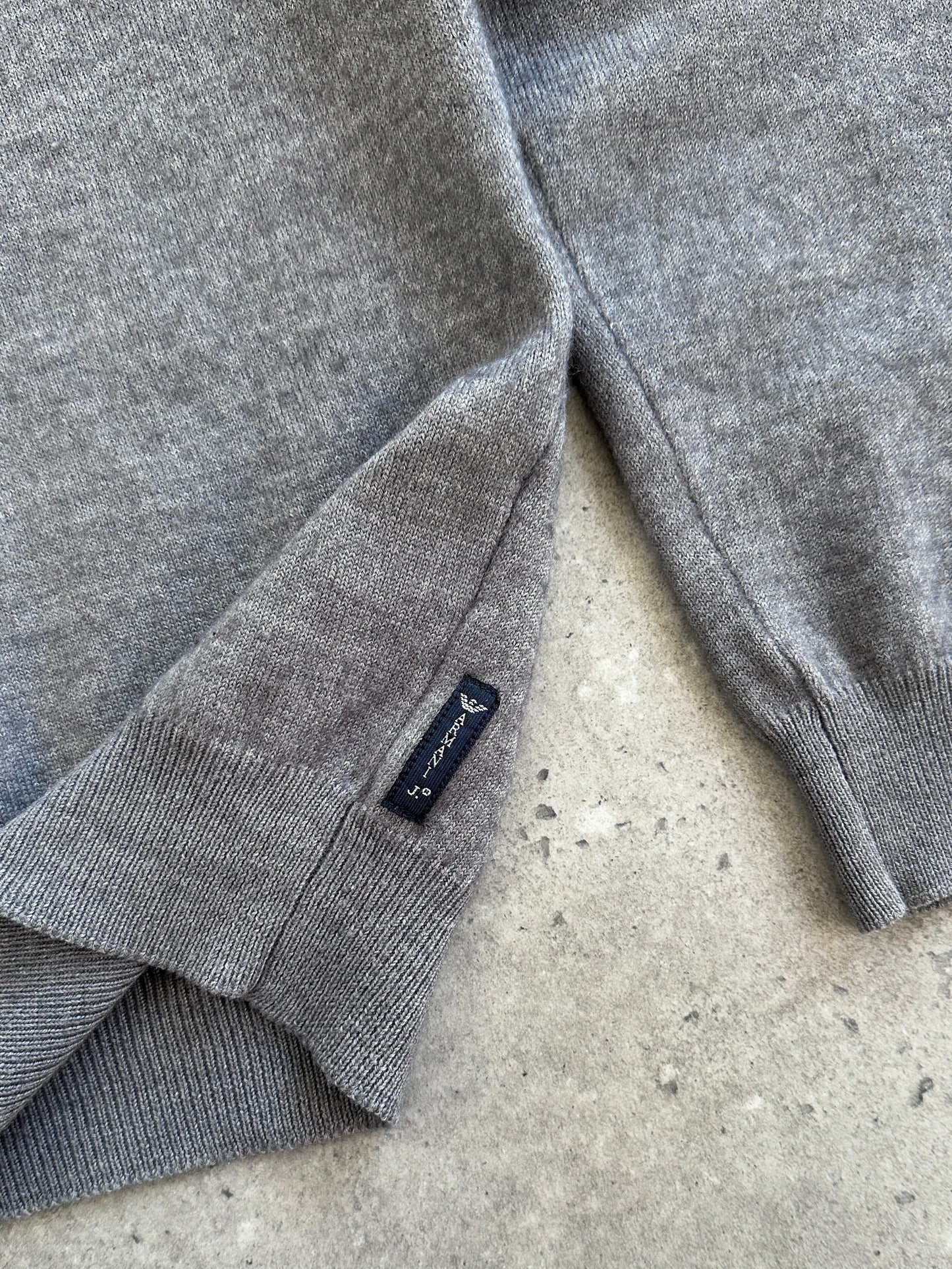 Armani Jeans 1990s Wool Button Neck Knitted Jumper - S/M