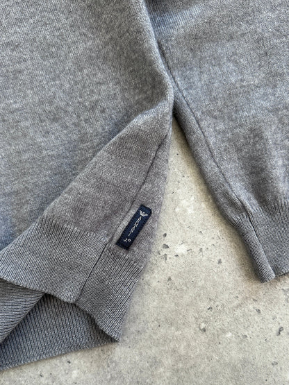 Armani Jeans 1990s Wool Button Neck Knitted Jumper - S/M