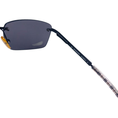 Vintage 2000s Burberry Nova Check Rimless Sunglasses | O/S, Black