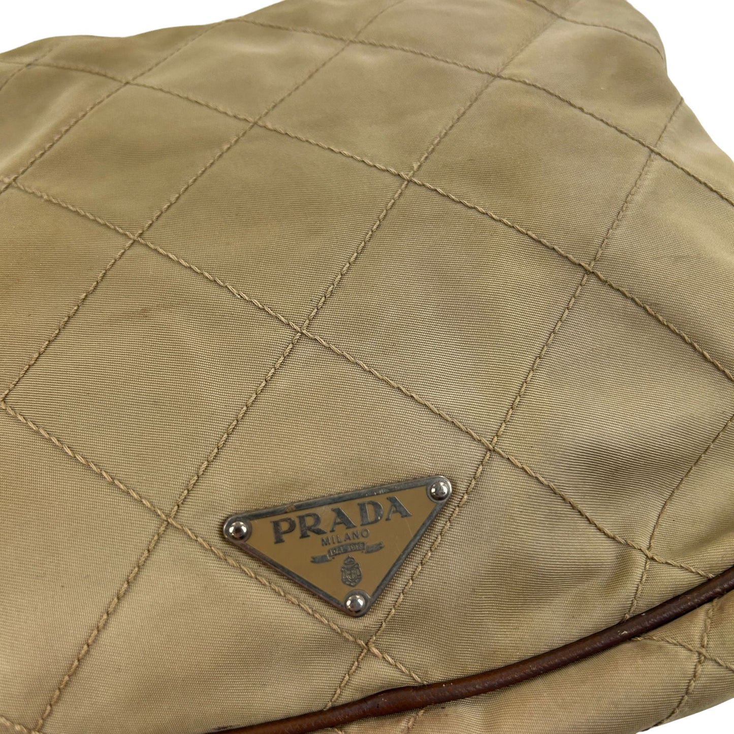 Vintage Prada Quilted Nylon Shoulder Bag