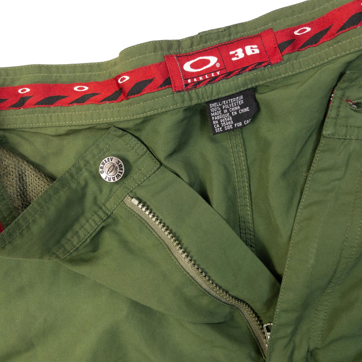 Vintage 90s Oakley Lightweight Cargo Trousers Size W35 | W35, Green