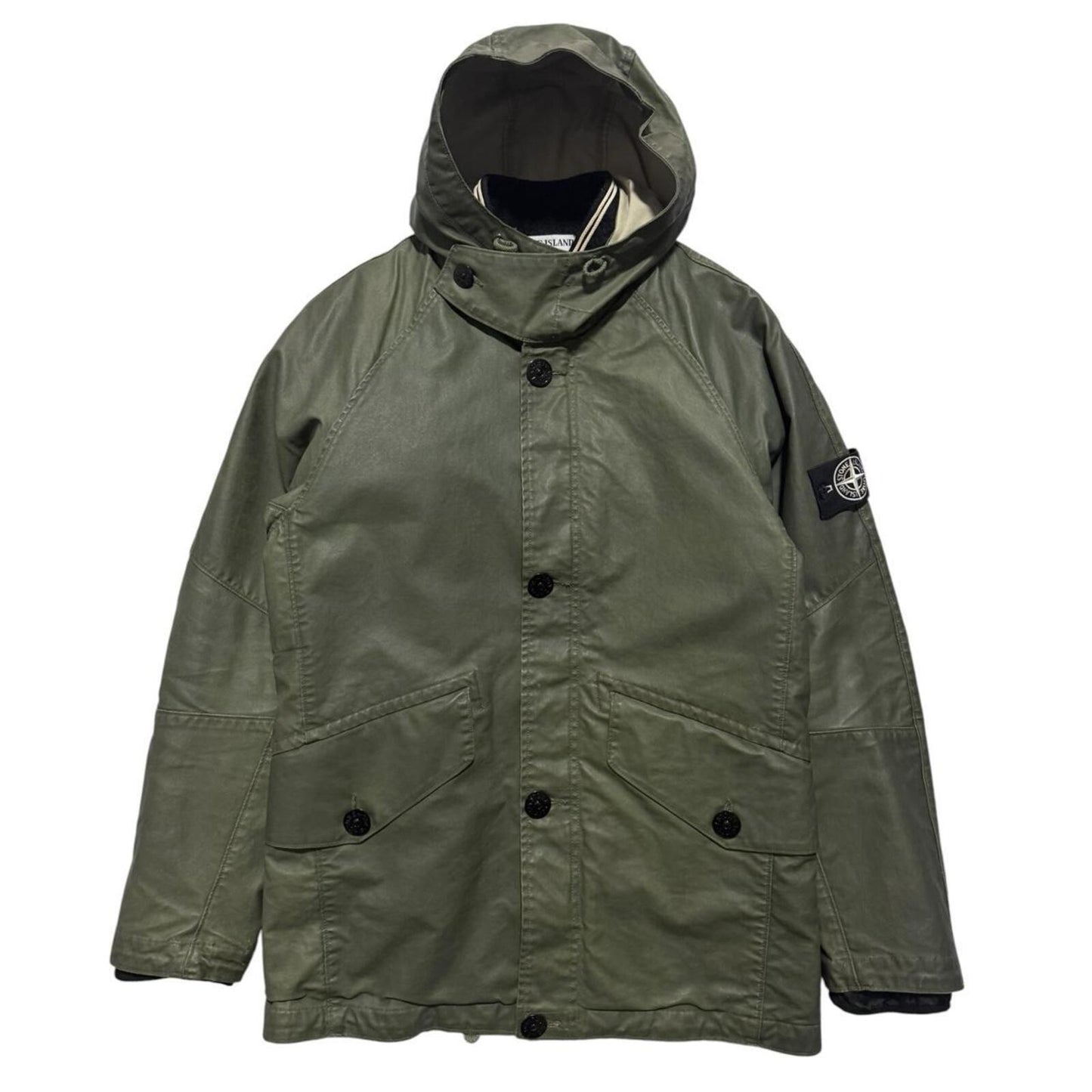Stone Island A/W 2009 Waxed Ice Jacket | Large, Olive