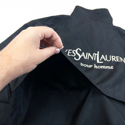 Vintage 90s YSL Yves Saint Laurent Zip Up Jacket Size M | Medium, Black