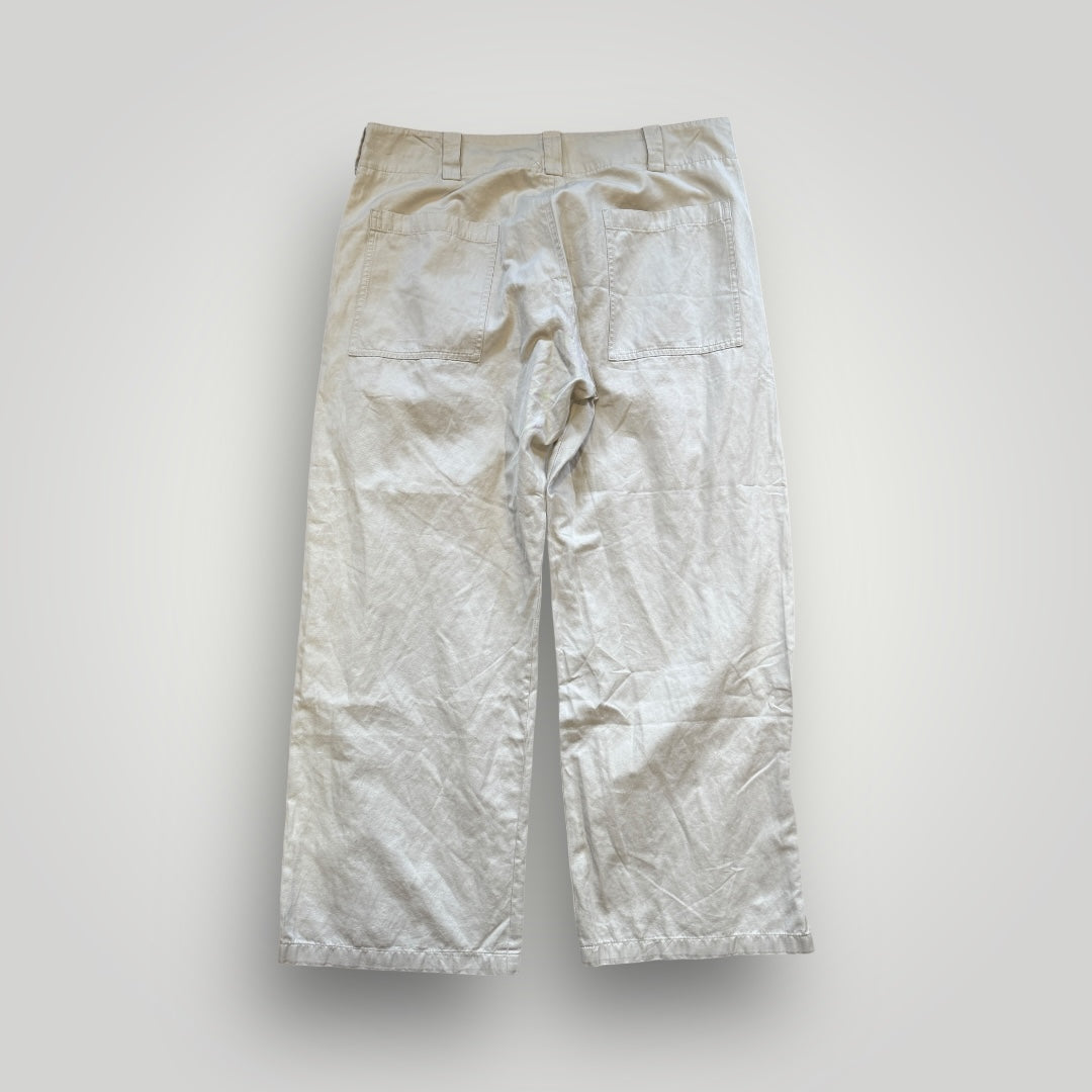 Y's Living by Yohji Yamamoto Reverse Pocket Cotton Wide Pants 36x32"