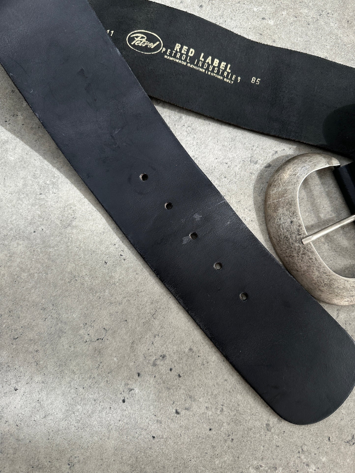 Vintage 1990s Chunky Leather Belt - W30-34”