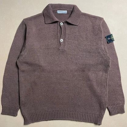 A/W 1991 Walnut Brown Cable Knit Pullover Sweater