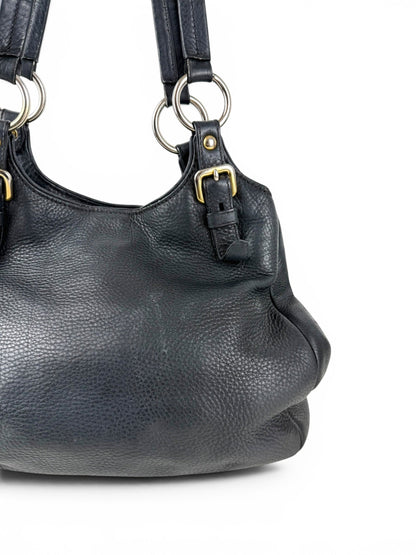 2010s Prada Milano Vitello Daino Navy Hobo Handbag | O/S, Multicoloured
