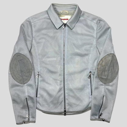 Prada Sport SS00 Technical Mesh + Leather Moto Jacket - IT44