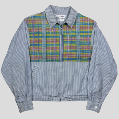 Comme Des Garçons SHIRT 90’s Plaid Striped Boxy Work Jacket - M
