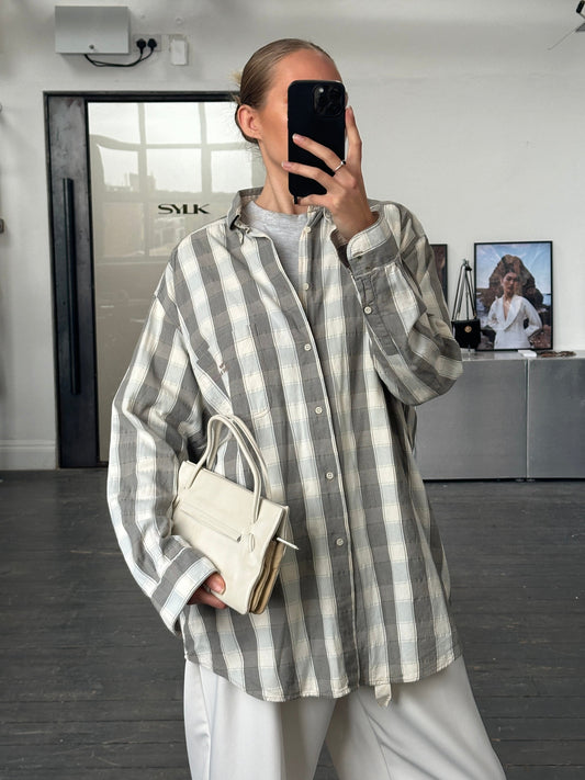 Armani Jeans 1990s Check Flannel Logo Shirt - XXL