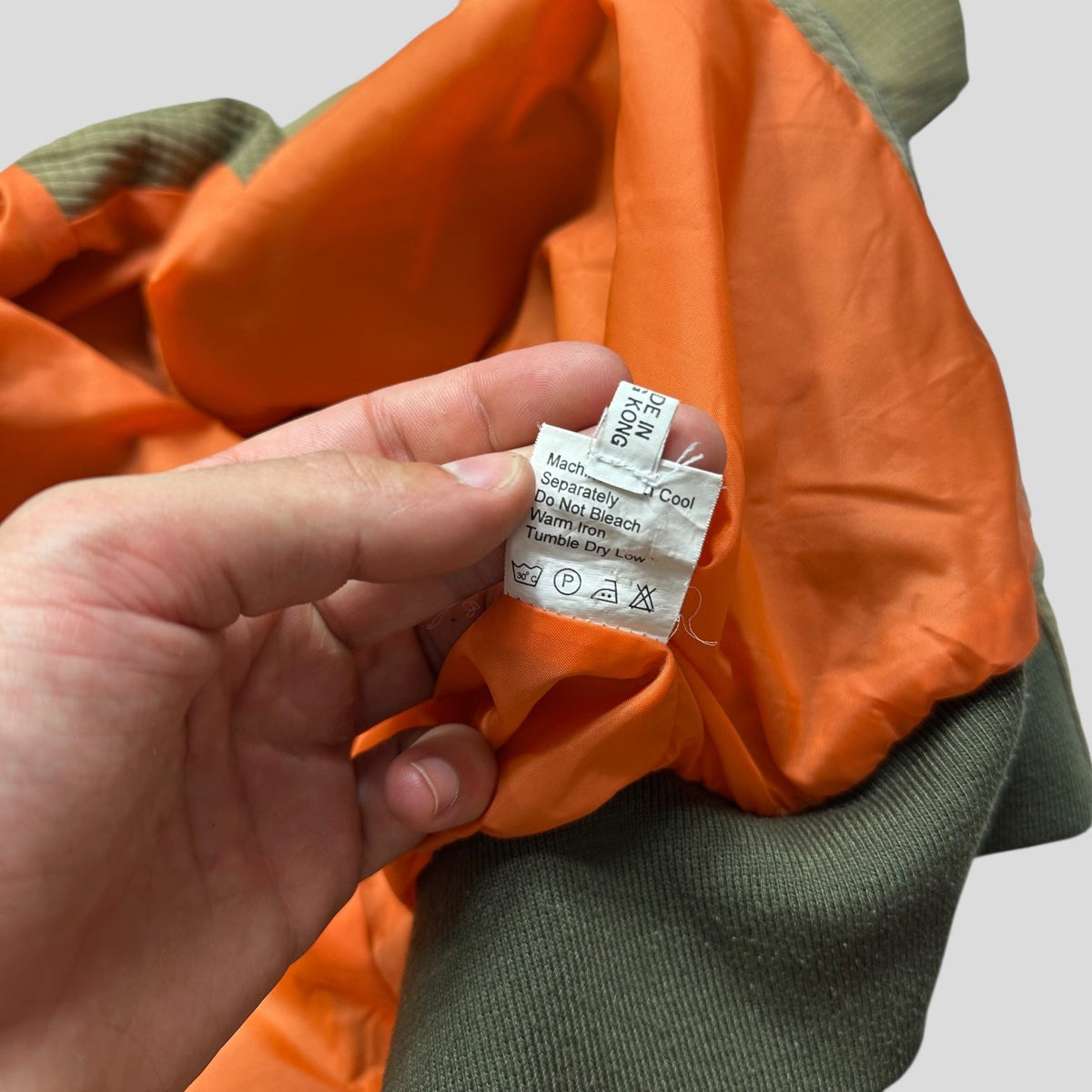 W+LT Walter 00’s 3D Textured Ripstop Embroidered Lightning Bomber Jacket - S | Khaki