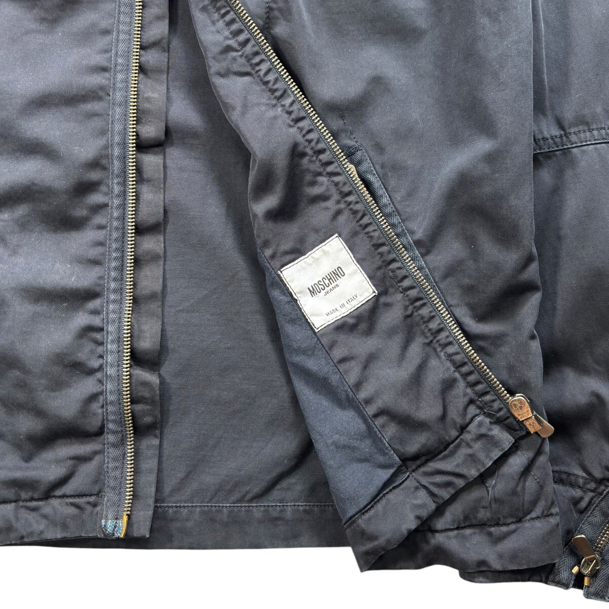 Moschino 00’s Sleeve Zipper Jacket M | Medium, Navy