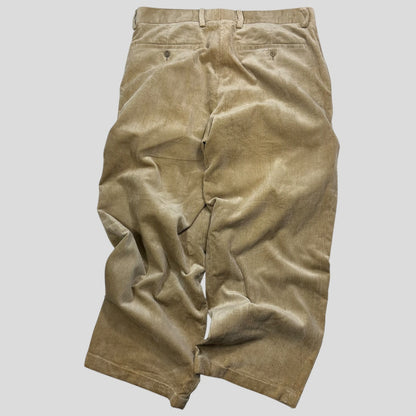 Issey Miyake 1988 Cotton Label Jumbo Corduroy Shimmer Trousers - 4 (L) | W35, Gold