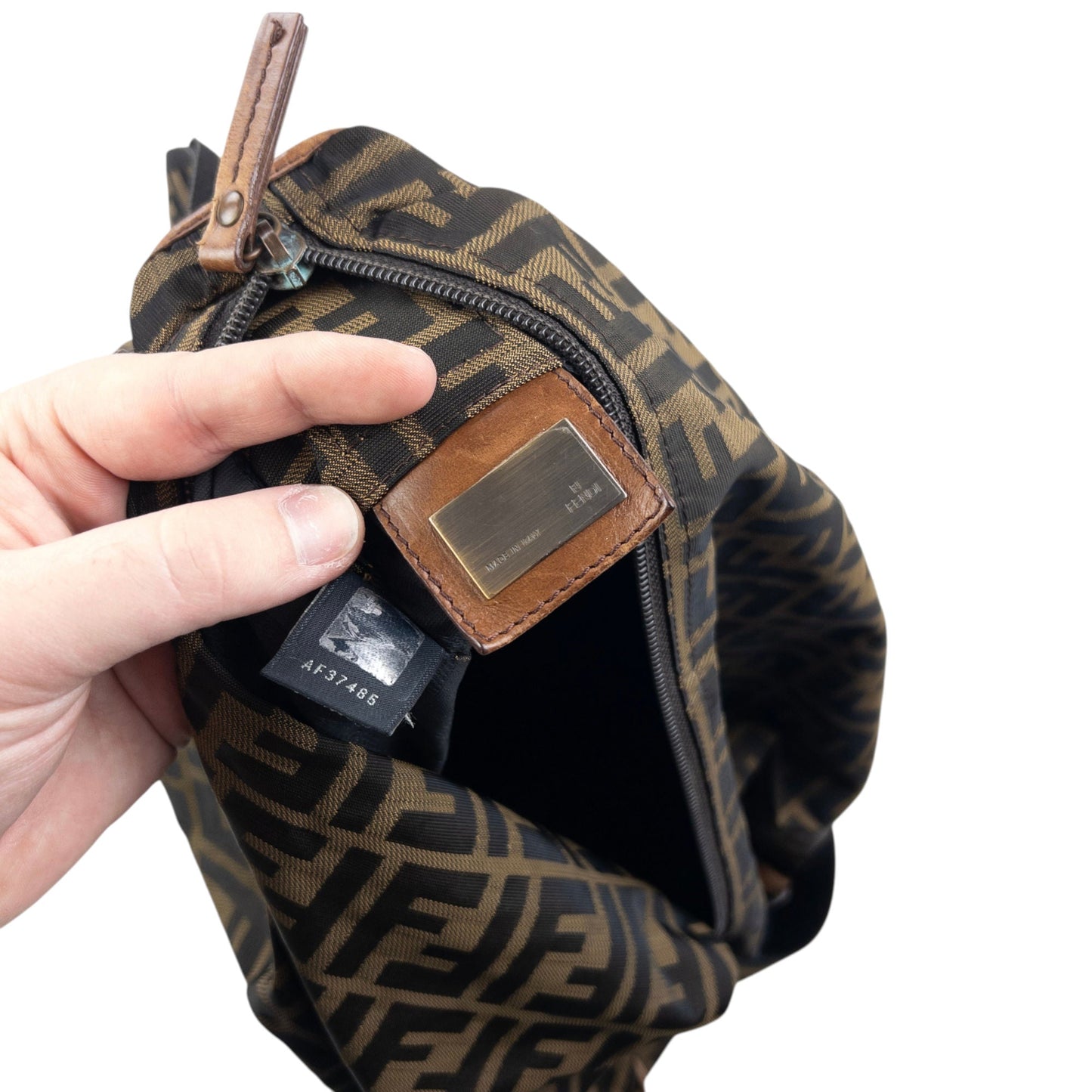 Vintage 2000s Fendi Monogram Crossbody Bag | O/S, Brown